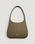 Maye Canvas-Schultertasche in Olive, Vorderansicht
