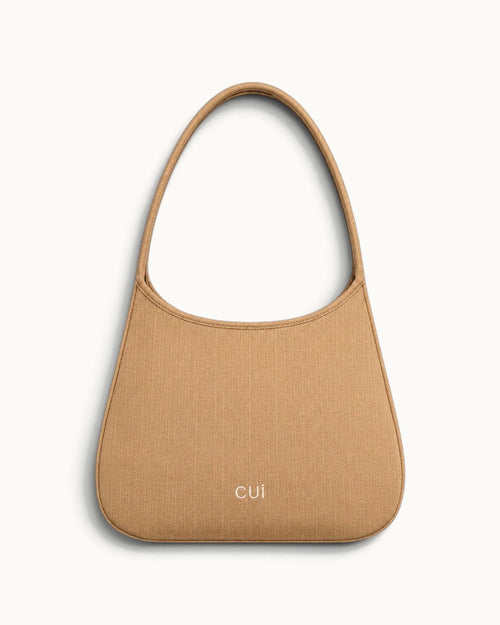 Maye Canvas-Schultertasche in Shell, Vorderansicht