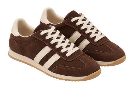 Schokoladenbraune Veloursleder-Sneaker