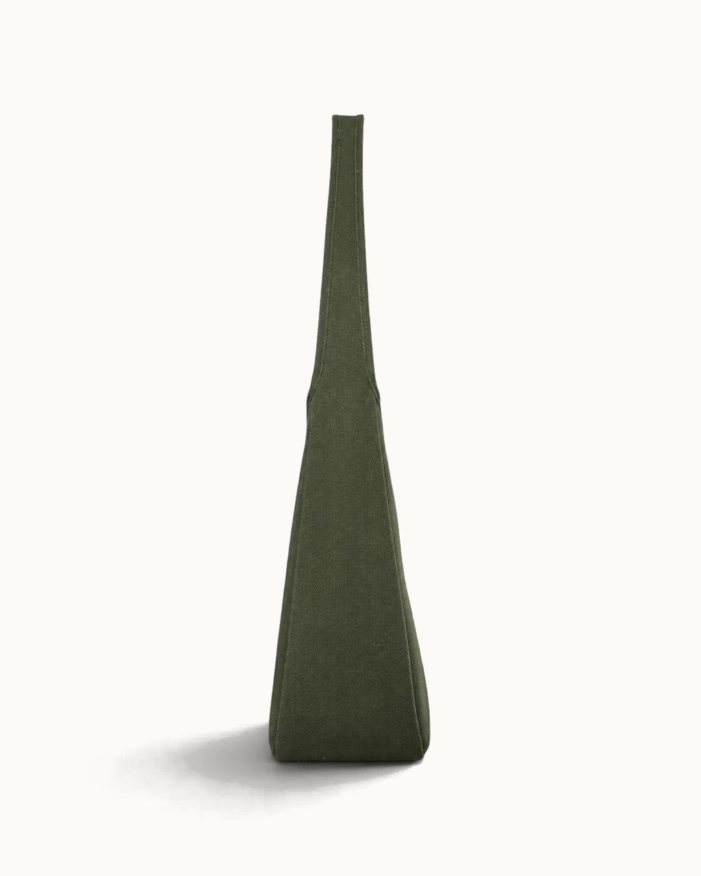 Maye Canvas-Schultertasche in Olive, Seitenansicht