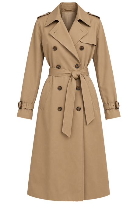 Camel-farbener Trenchcoat
