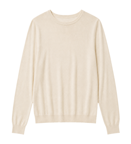 Cremefarbenes Feinstrick-Top