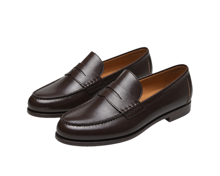 Dunkelbraune Lederloafer
