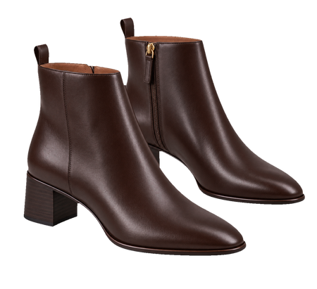 Dunkelbraune Ankle Boots