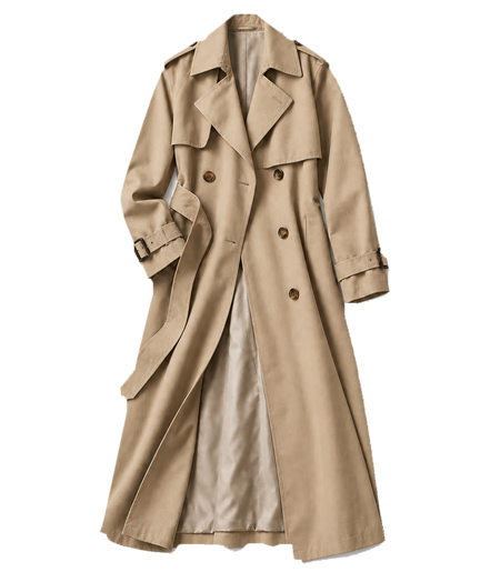 Oatmeal-farbener Trenchcoat